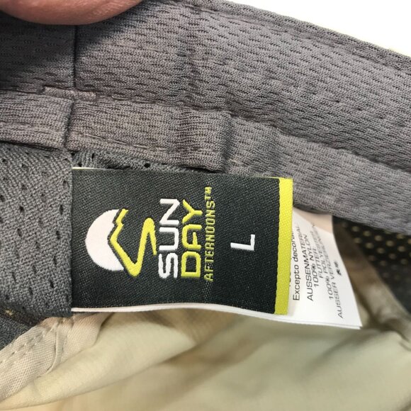 SUN DAY ~ SIZE LARGE ~ TAN PACKABLE NYLON HAT CAP ADJUSTABLE CINCH BACK - Picture 6 of 6